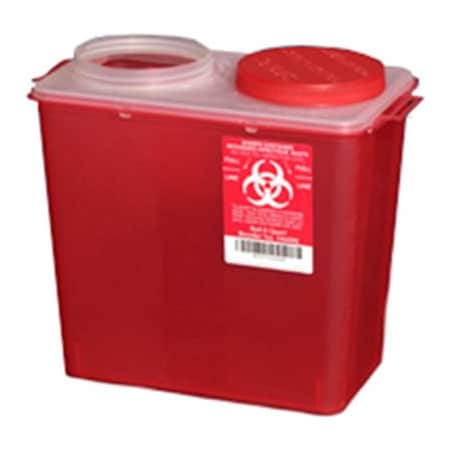 Ppi Plasti-Products 8-Quart Big Mouth Sharps Container, Red, Case of 20 146008
